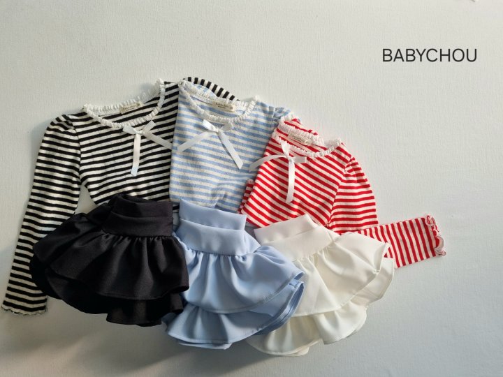 Babychou - Korean Children Fashion - #fashionkids - Dia Stripe Tee - 2