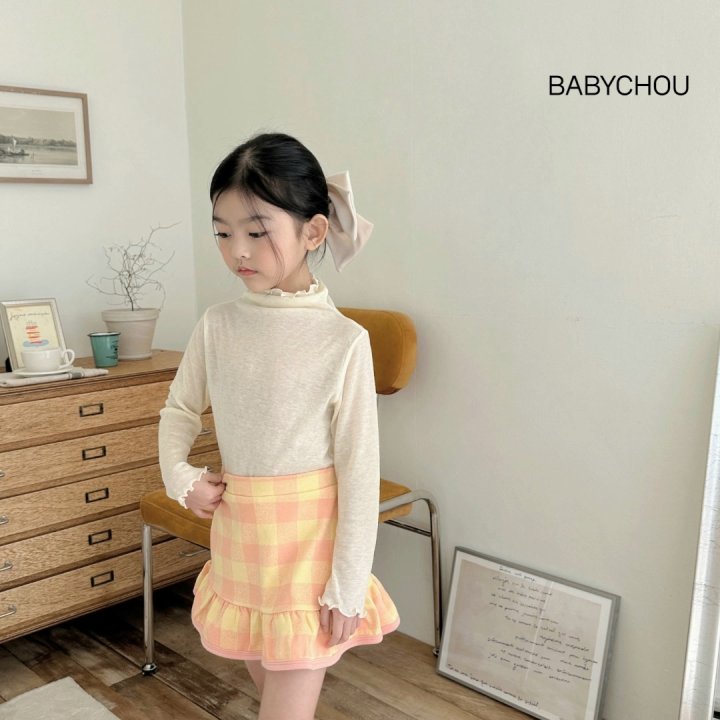 Babychou - Korean Children Fashion - #kidsshorts - Slim Turtleneck Tee - 11