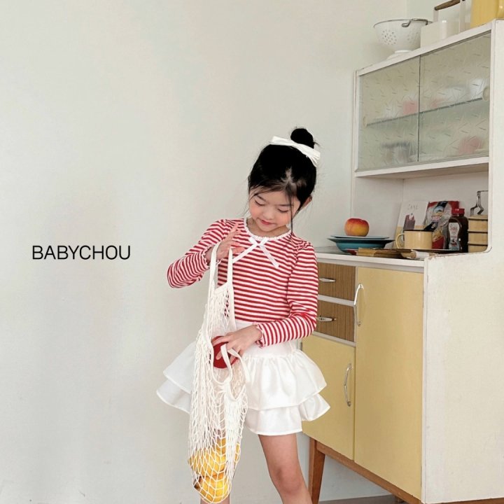 Babychou - Korean Children Fashion - #littlefashionista - Dia Stripe Tee - 7