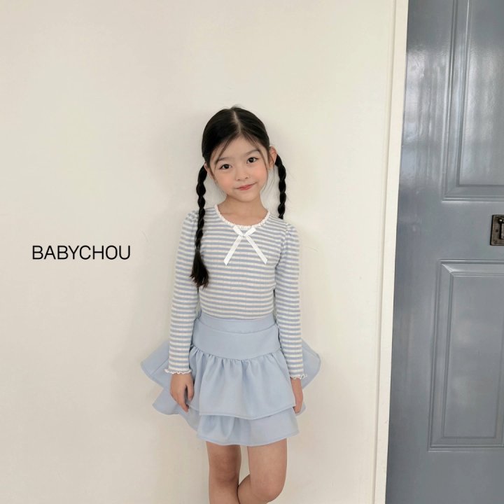 Babychou - Korean Children Fashion - #magicofchildhood - Dia Stripe Tee - 8