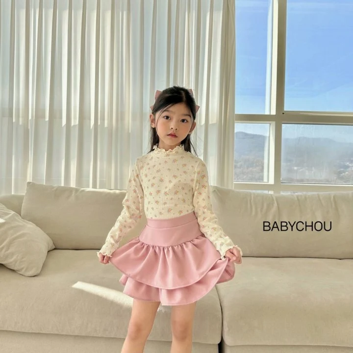 Babychou - Korean Children Fashion - #prettylittlegirls - Eyelet Tee - 3