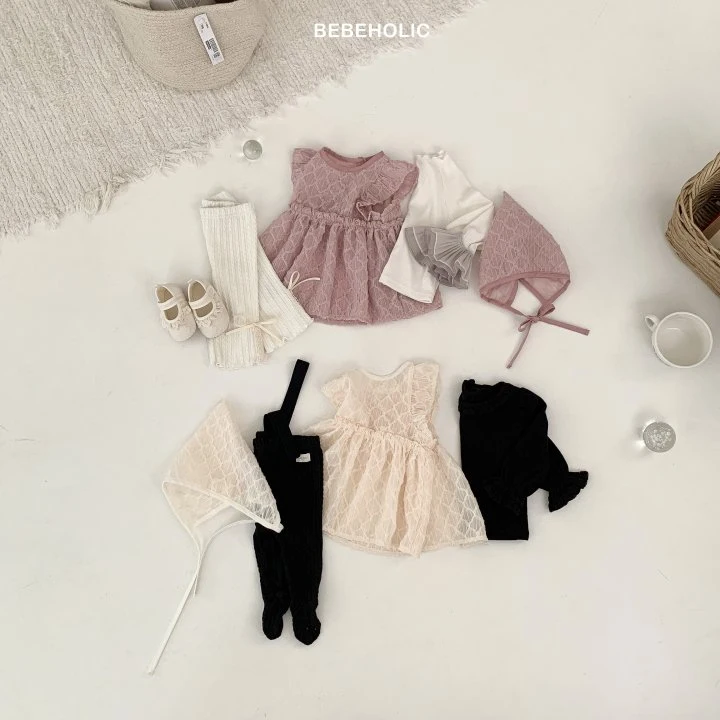 Bebe Holic - Korean Baby Fashion - #babyboutique - Milky Bonnet Set - 2