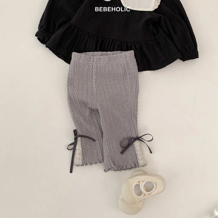 Bebe Holic - Korean Baby Fashion - #babyboutiqueclothing - Lace Bootcut Pants - 7