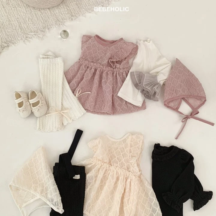 Bebe Holic - Korean Baby Fashion - #babyboutiqueclothing - Milky Bonnet Set - 3