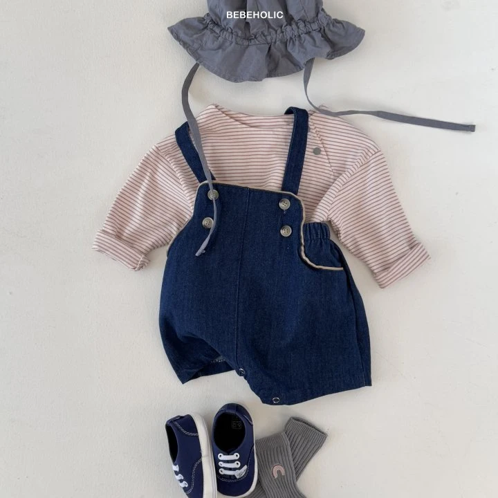 Bebe Holic - Korean Baby Fashion - #babyboutique - River Denim Suspenders - 4