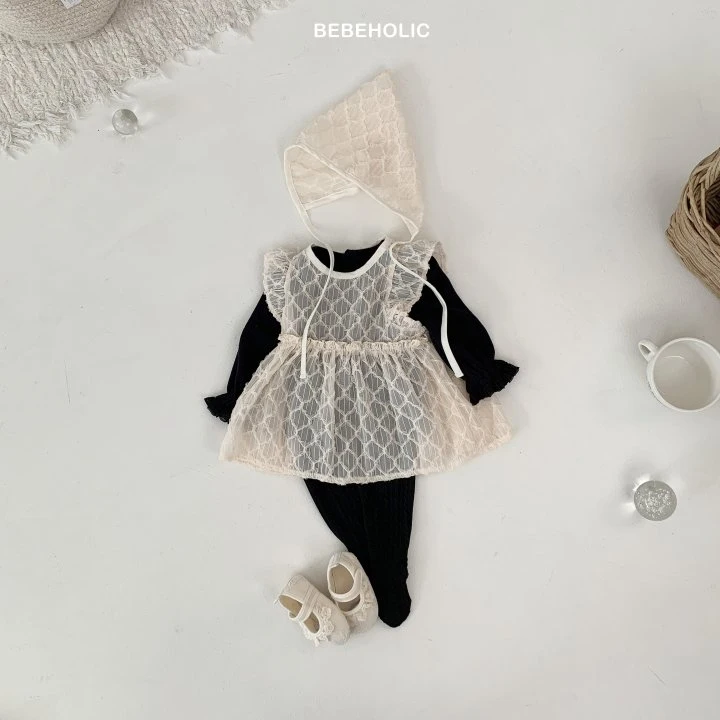 Bebe Holic - Korean Baby Fashion - #babyboutiqueclothing - Milky Bonnet Set - 4