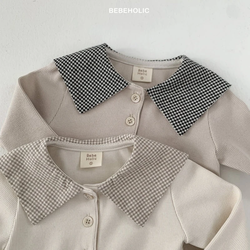 Bebe Holic - Korean Baby Fashion - #babyfashion - Sweet Check Tee - 12