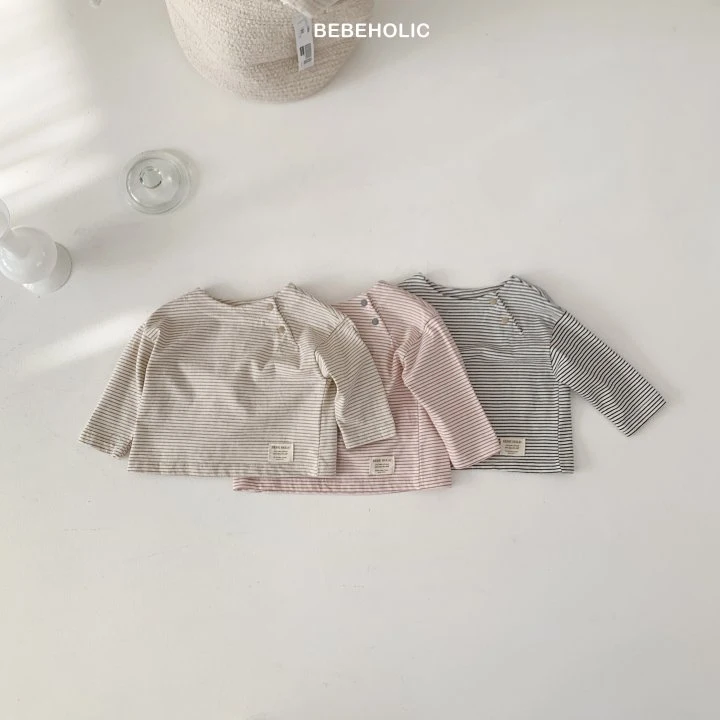 Bebe Holic - Korean Baby Fashion - #babyfashion - Miles Stripe Tee - 11