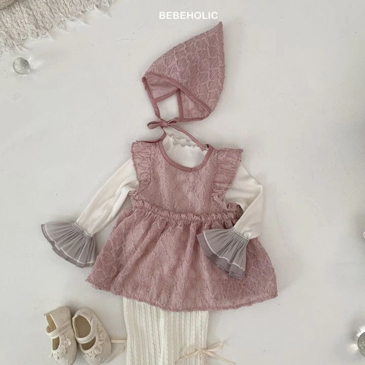 Bebe Holic - Korean Baby Fashion - #babygirlfashion - Milky Bonnet Set - 7