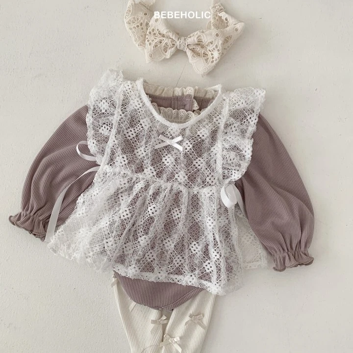 Bebe Holic - Korean Baby Fashion - #babylifestyle - Ribbon Dia Layered Bustier - 7