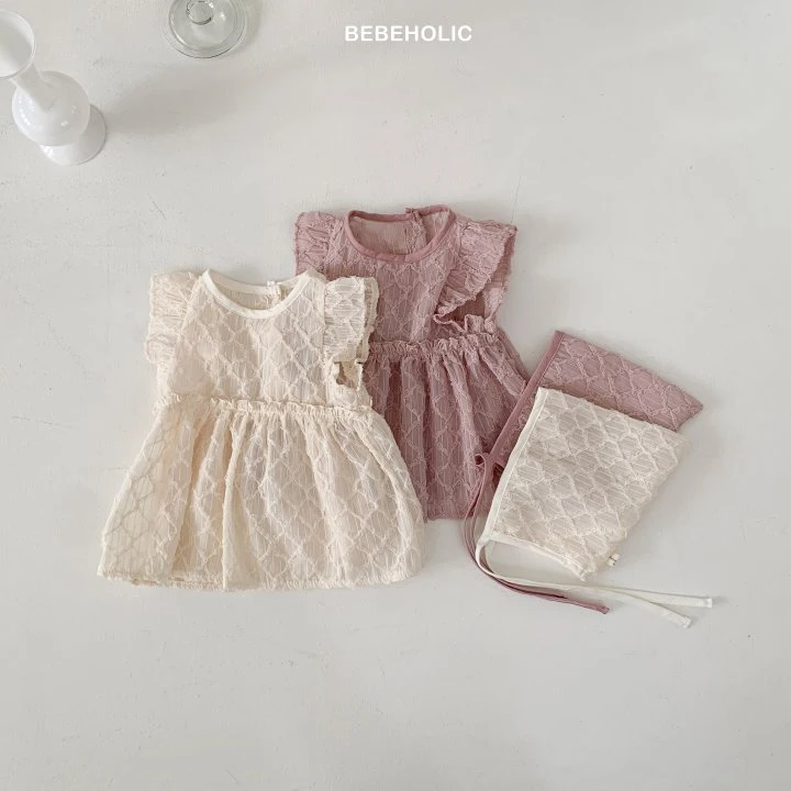 Bebe Holic - Korean Baby Fashion - #babylifestyle - Milky Bonnet Set - 8