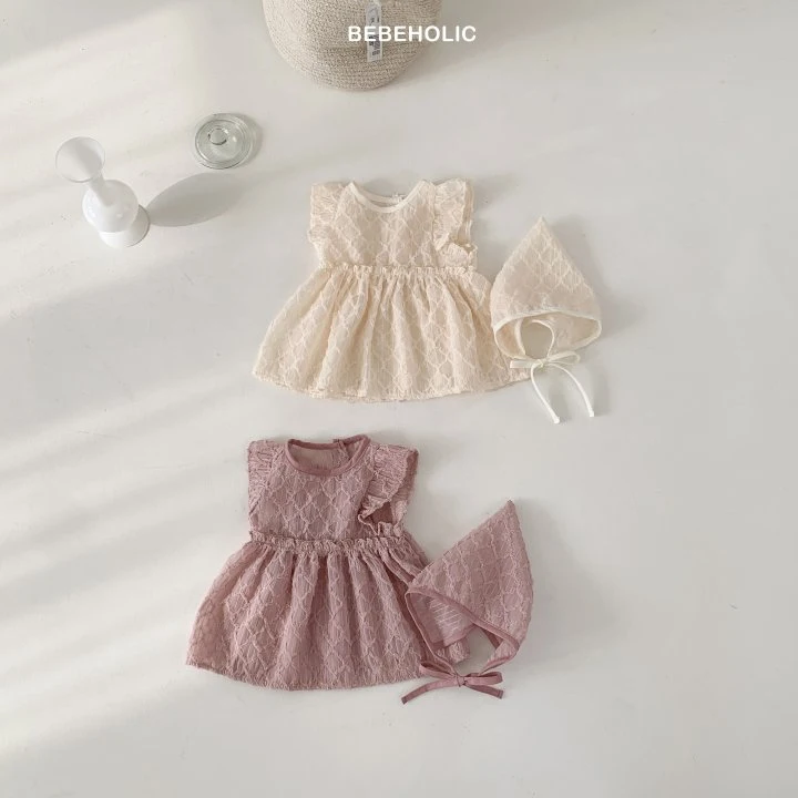 Bebe Holic - Korean Baby Fashion - #babyoninstagram - Milky Bonnet Set - 9