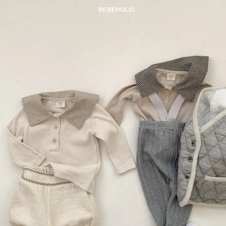 Bebe Holic - Korean Baby Fashion - #babyoninstagram - Sweet Check Tee