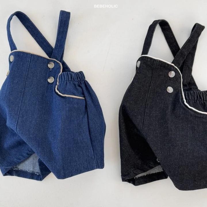 Bebe Holic - Korean Baby Fashion - #babyootd - River Denim Suspenders - 11