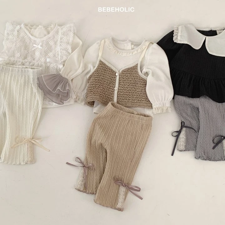 Bebe Holic - Korean Baby Fashion - #babyoutfit - Lace Bootcut Pants