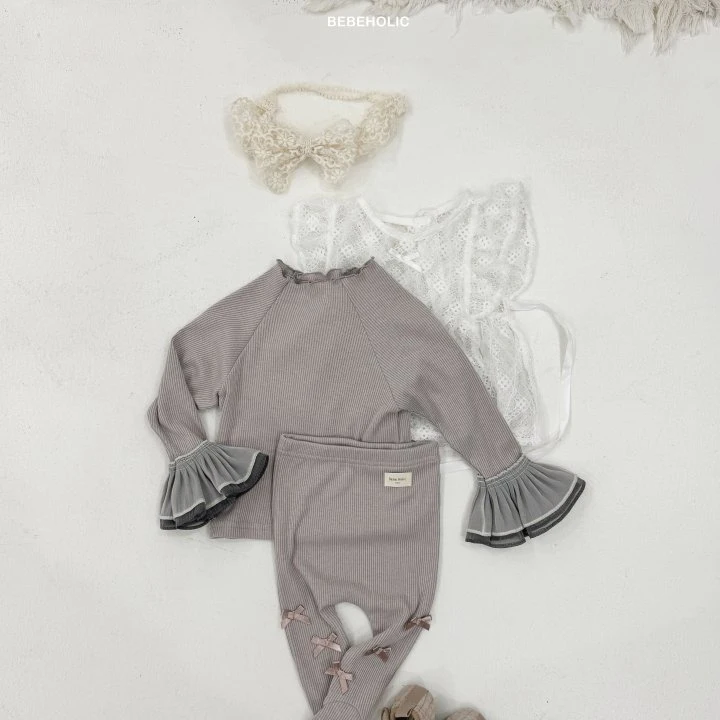 Bebe Holic - Korean Baby Fashion - #babyoutfit - Double Frill Tee - 6