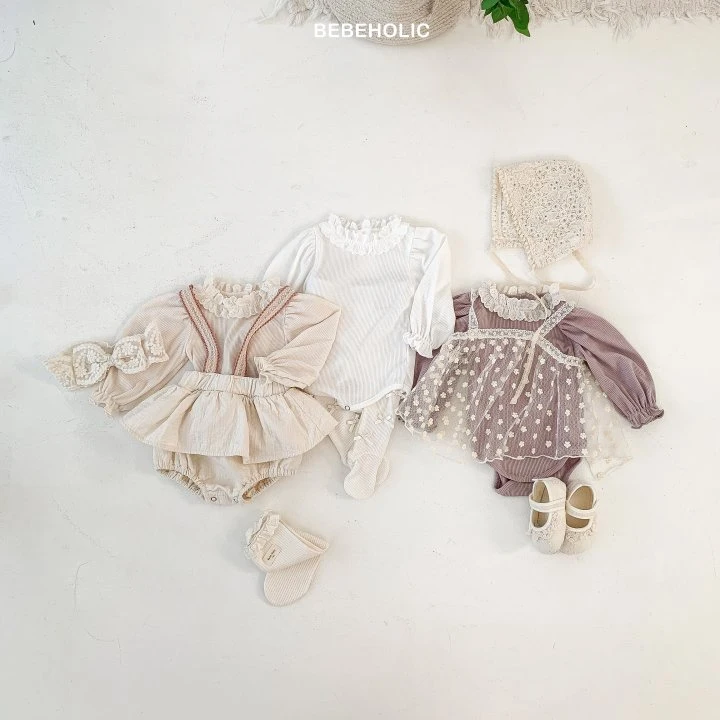 Bebe Holic - Korean Baby Fashion - #babyoutfit - Soft Lace Suit