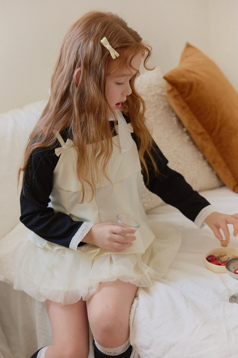 Berry Berry - Korean Children Fashion - #prettylittlegirls - Creme Bustier Skirt Set (with underpants) - 7