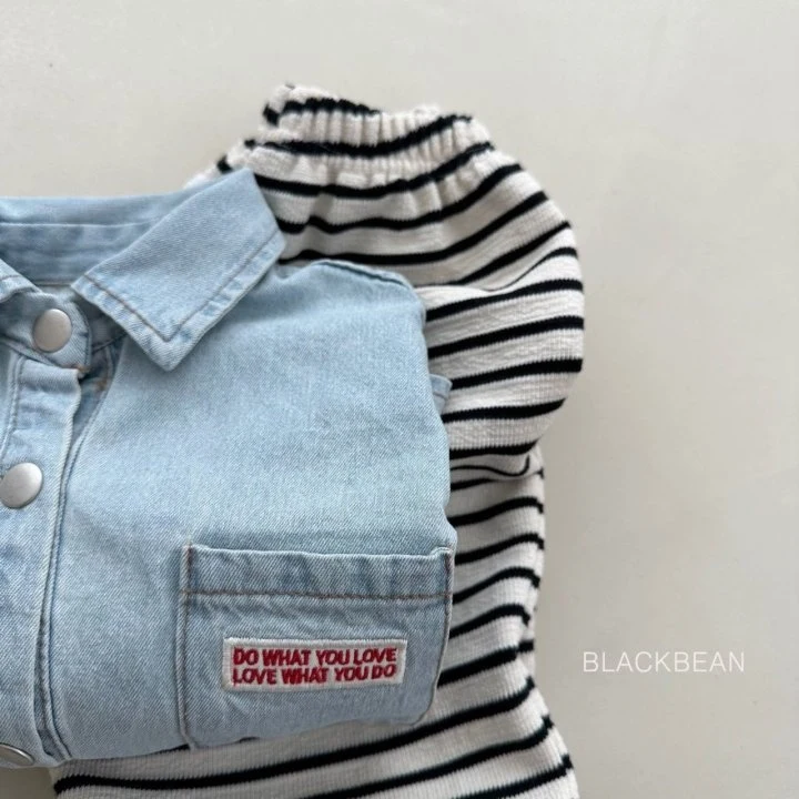 Black Bean - Korean Children Fashion - #childofig - Stone Denim Shirt - 8