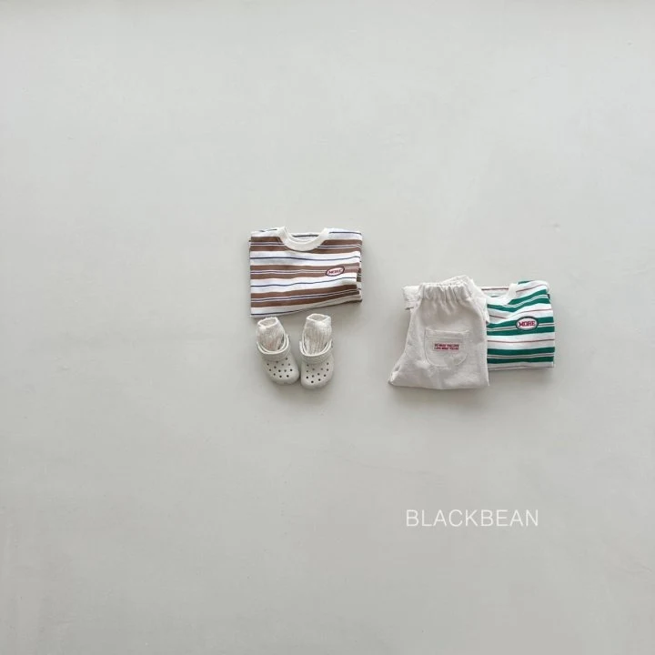 Black Bean - Korean Children Fashion - #kidsstore - More Stripe Tee - 2