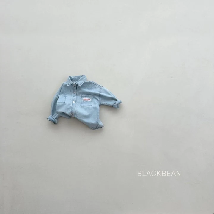 Black Bean - Korean Children Fashion - #littlefashionista - Stone Denim Shirt