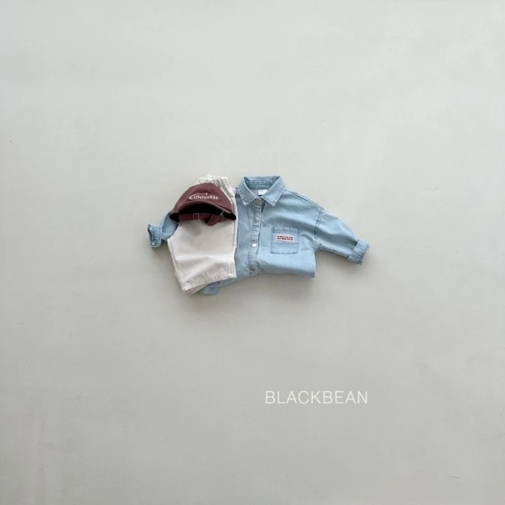 Black Bean - Korean Children Fashion - #minifashionista - Stone Denim Shirt - 3