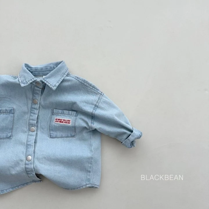 Black Bean - Korean Children Fashion - #todddlerfashion - Stone Denim Shirt - 5