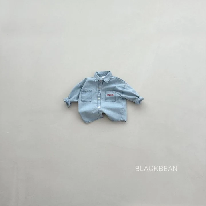 Black Bean - Korean Children Fashion - #toddlerclothing - Stone Denim Shirt - 6