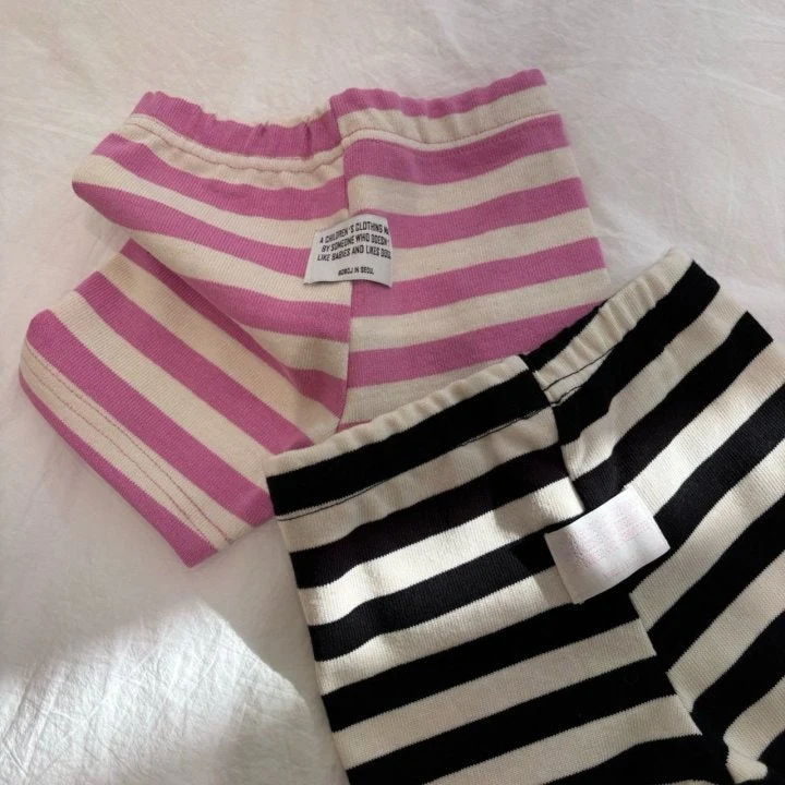 Bobo j - Korean Children Fashion - #childofig - Stripe Leggings - 12