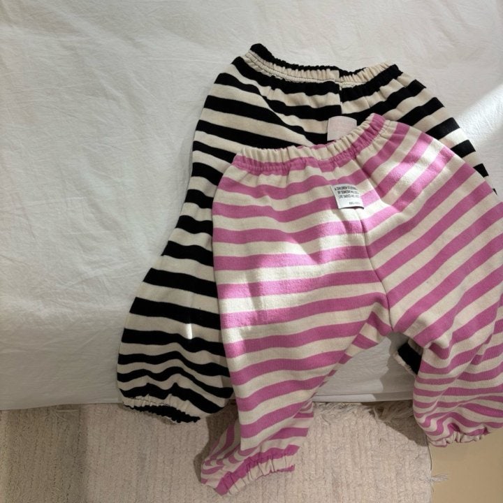 Bobo j - Korean Children Fashion - #childofig - Stripe Jogger Pants - 11