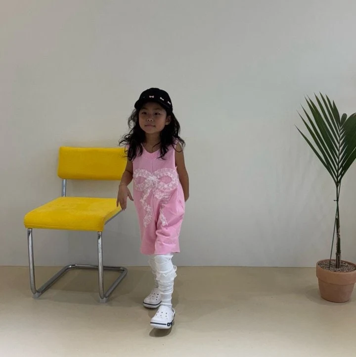 Bobo j - Korean Children Fashion - #littlefashionista - Big Ribbon Jumpsuit - 9