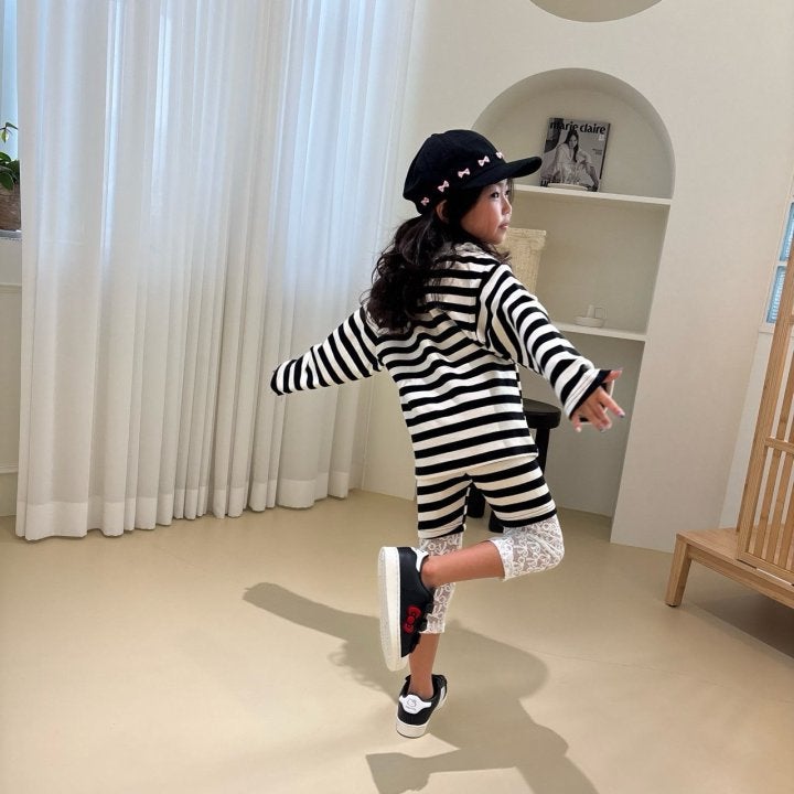 Bobo j - Korean Children Fashion - #minifashionista - Stripe Leggings - 10