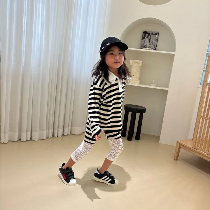 Bobo j - Korean Children Fashion - #magicofchildhood - Stripe Collar Tee - 4