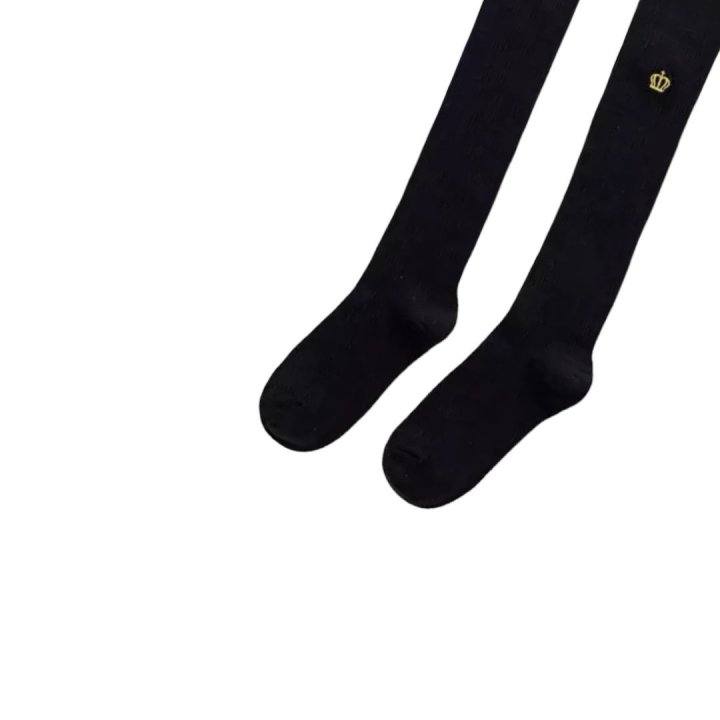 Dudie - Korean Children Fashion - #childrensboutique - Crown Long Socks Set (set of 2) - 5