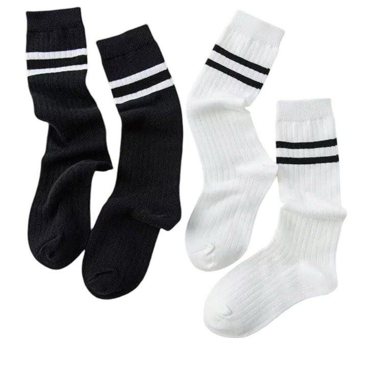 Dudie - Korean Children Fashion - #childofig - Two-line Knee Socks Set - 4