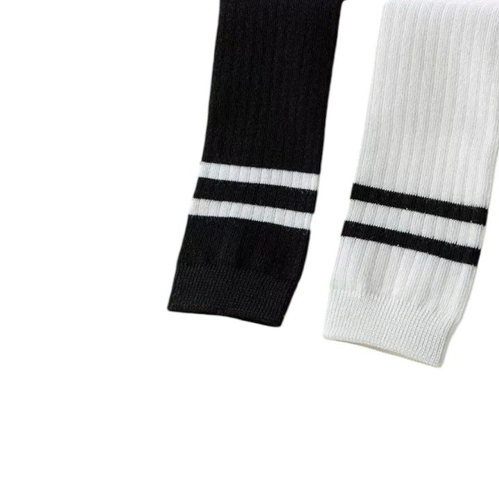 Dudie - Korean Children Fashion - #discoveringself - Two-line Knee Socks Set - 6