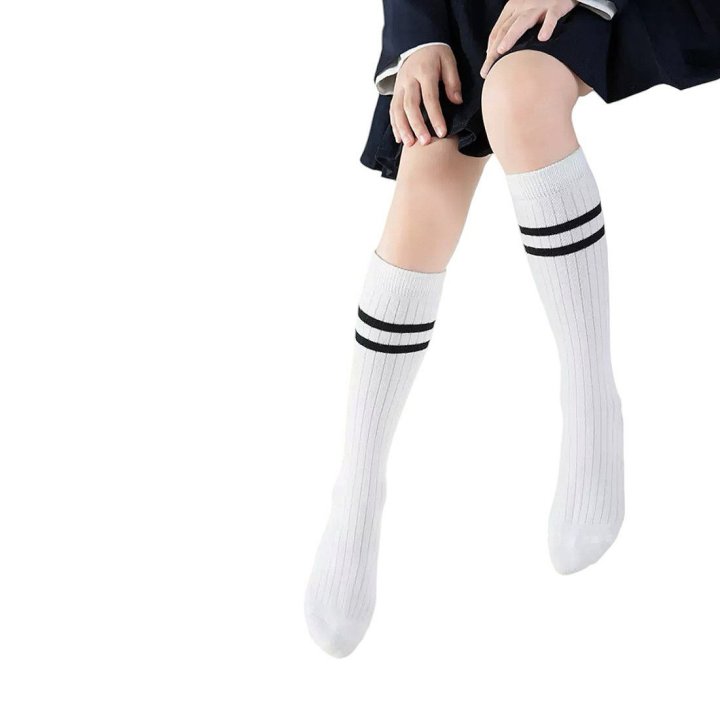 Dudie - Korean Children Fashion - #kidsshorts - Two-line Knee Socks Set - 8