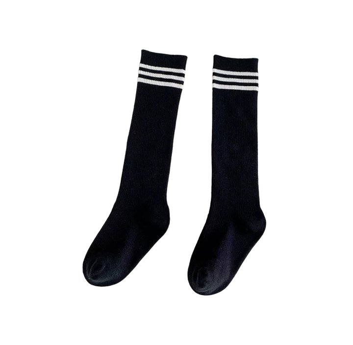 Dudie - Korean Children Fashion - #stylishchildhood - Over Stripe Knee Socks Set - 8