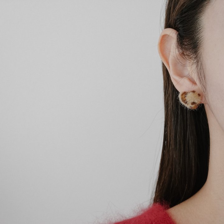 Eeiitt - Korean Women Fashion - #momslook - Leopard Heart Earrings - 11