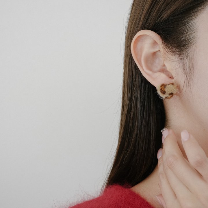 Eeiitt - Korean Women Fashion - #momslook - Leopard Heart Earrings - 9