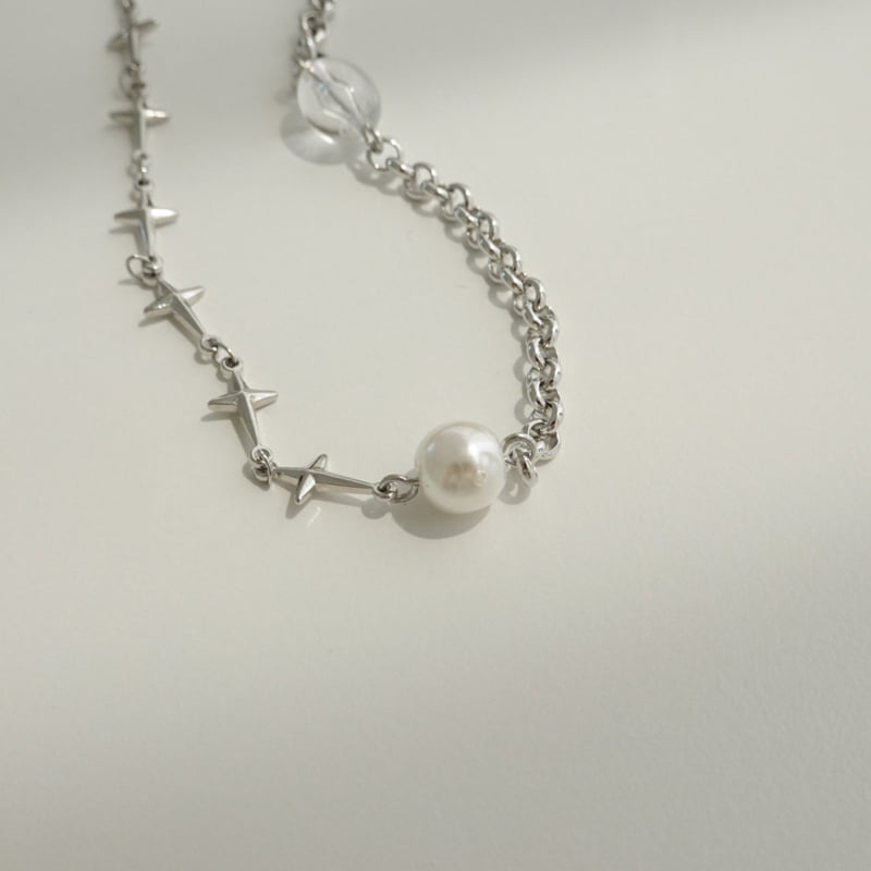 Eeiitt - Korean Women Fashion - #momslook - Hearts Pearl Ball Necklace - 5