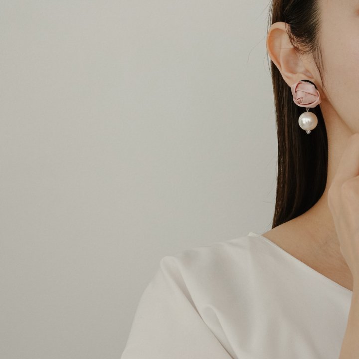 Eeiitt - Korean Women Fashion - #momslook - Silky Rose Pearl Earrings - 11