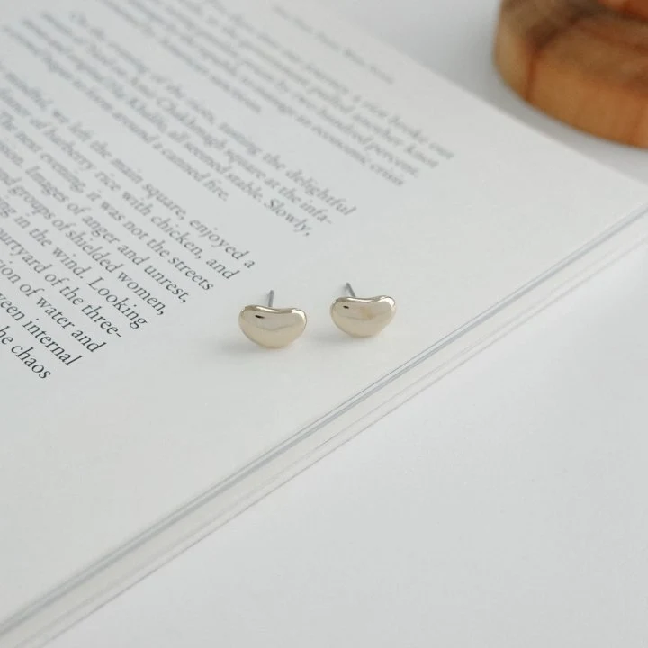 Eeiitt - Korean Women Fashion - #romanticstyle - Simple Mini Bean Earrings - 2