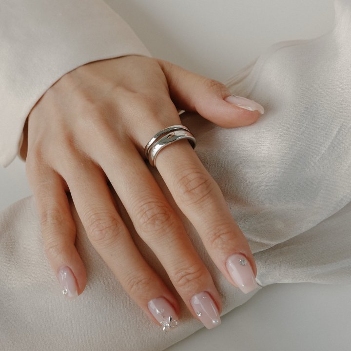 Eeiitt - Korean Women Fashion - #romanticstyle - Kieran Two Line Ring - 2