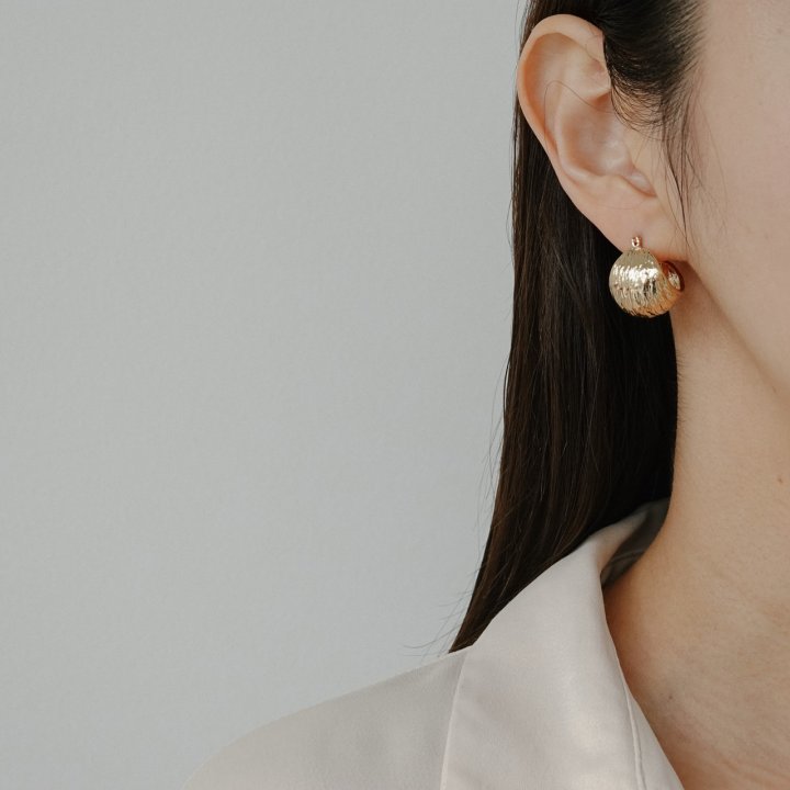 Eeiitt - Korean Women Fashion - #womensfashion - More Wrinkle Ring Earrings - 6