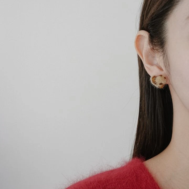 Eeiitt - Korean Women Fashion - #womensfashion - Leopard Heart Earrings - 12