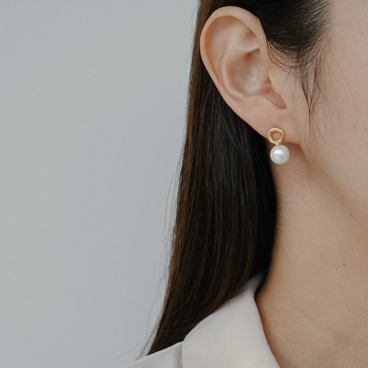 Eeiitt - Korean Women Fashion - #womensfashion - Lemore Circle Pearl Earrings - 7