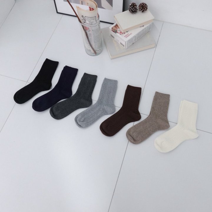 Eeiitt - Korean Women Fashion - #womensfashion - Soft Twisted Socks - 10