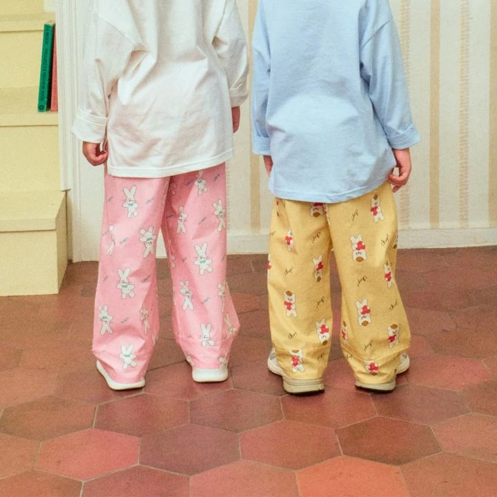 Firstblue - Korean Children Fashion - #Kfashion4kids - Going To School Printed Pants - 6