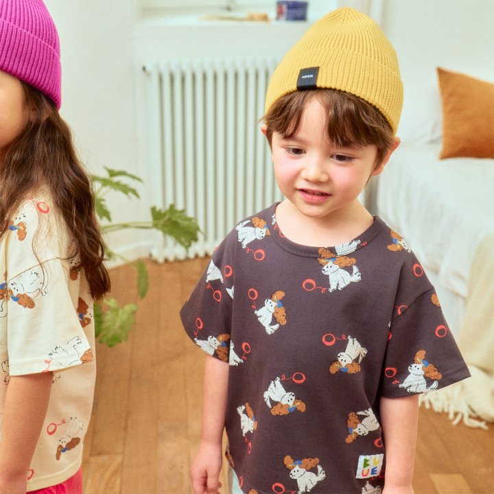 Firstblue - Korean Children Fashion - #Kfashion4kids - Dog Print Tee - 7